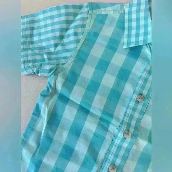 wonder nation Boys White Button Down Short Sleeve Shirt avaie in 2T and 3T - Picture 5 of 6